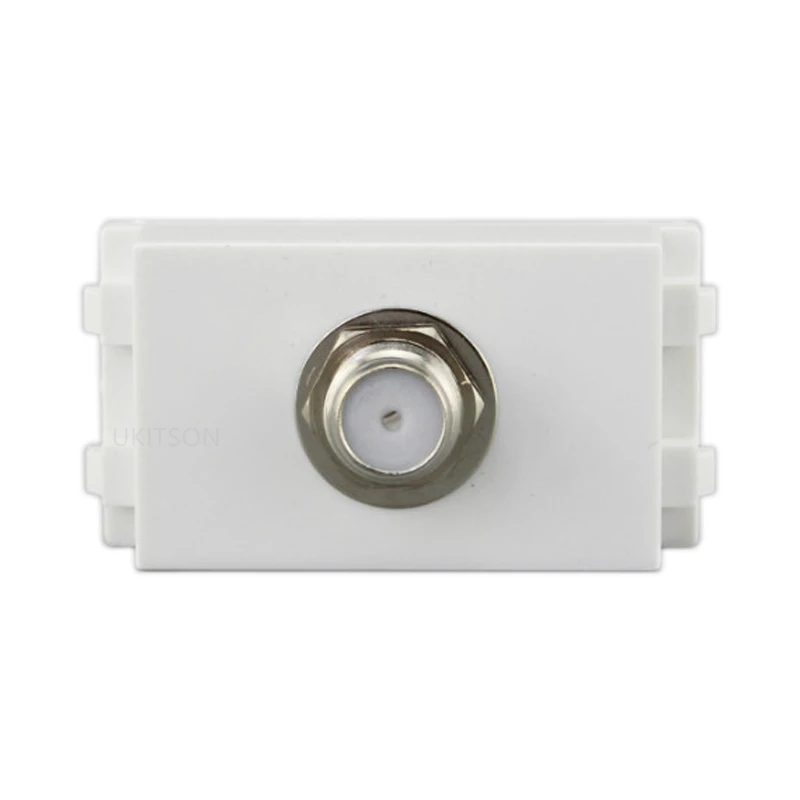 F Type Coax Adapter Connector F Jack Female To Female RF Coaxial Plug Socket For Combiner TV Cable Coupler 23x36mm In White