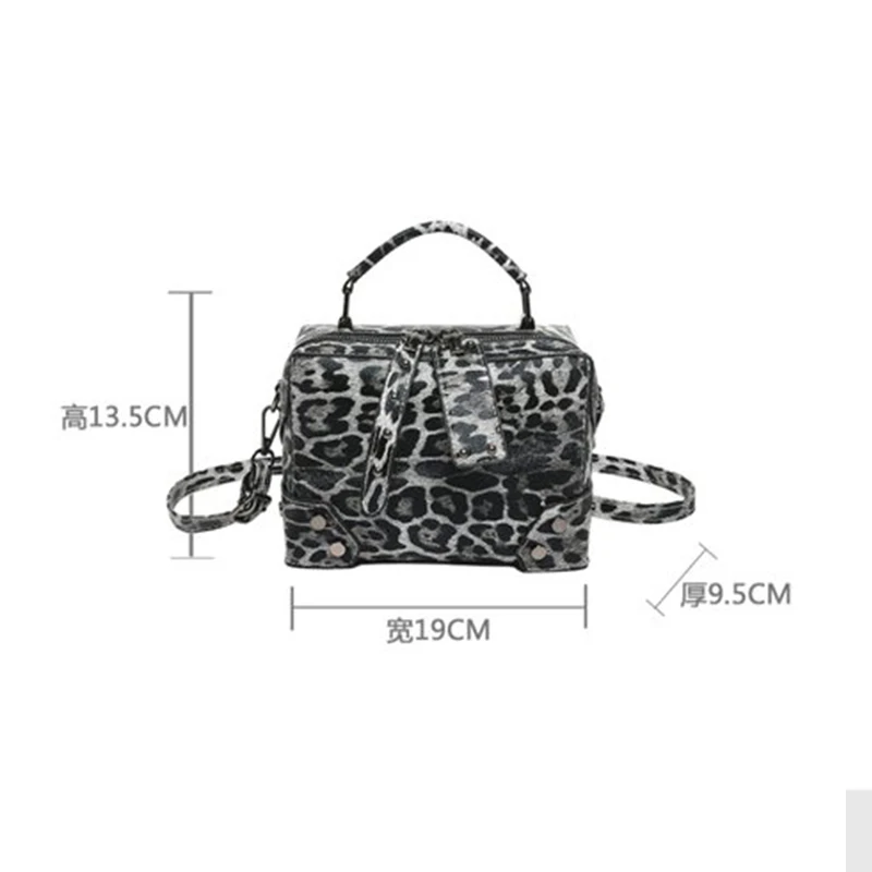 New Leopard Messenger Bag PU Leather Shoulder Women\'s Handbag High Quality Aesthetic CrossbodyBags for Women Trend 2024 Fashion