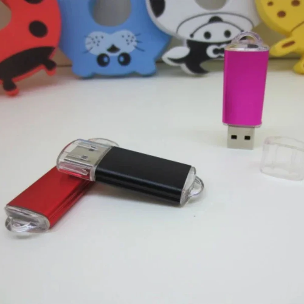 10 STKS/PARTIJ Mini Metalen USB Flash Drive 128 GB 100% Real Capaciteit Memory Stick 64 GB Gratis Sleutelhanger Pen Drive 32 GB Relatiegeschenk