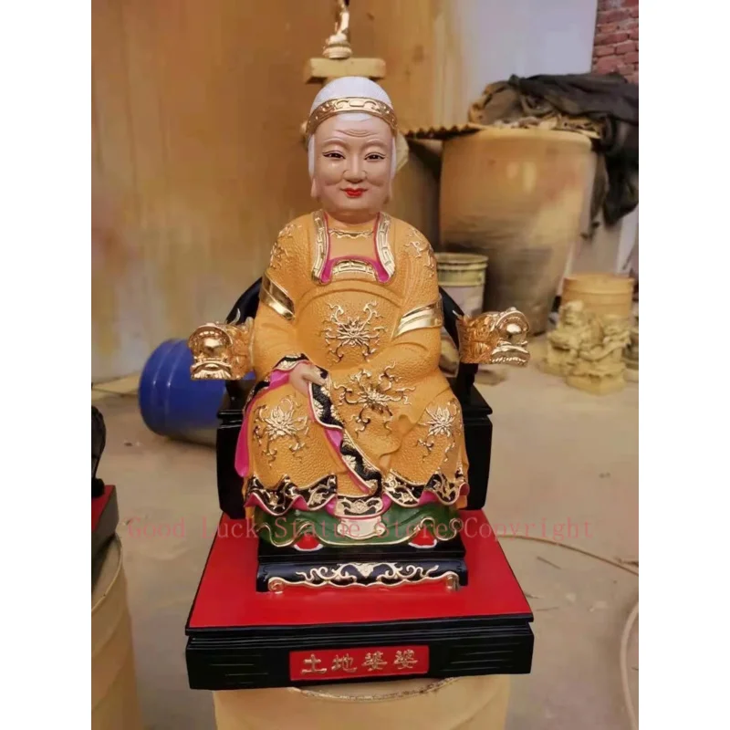 40CM Southeast Asia Company home High grade Buddha statue Bring Good luck bless safety health CAI SHEN TU DI PO God of wealth