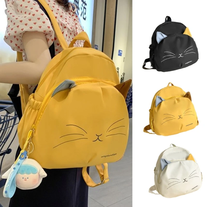 Cartoon Cat Zaino Zainetto Studenti di moda Grandi zainetti Zaino stile coreano per ragazze adolescenti Zaino casual da donna