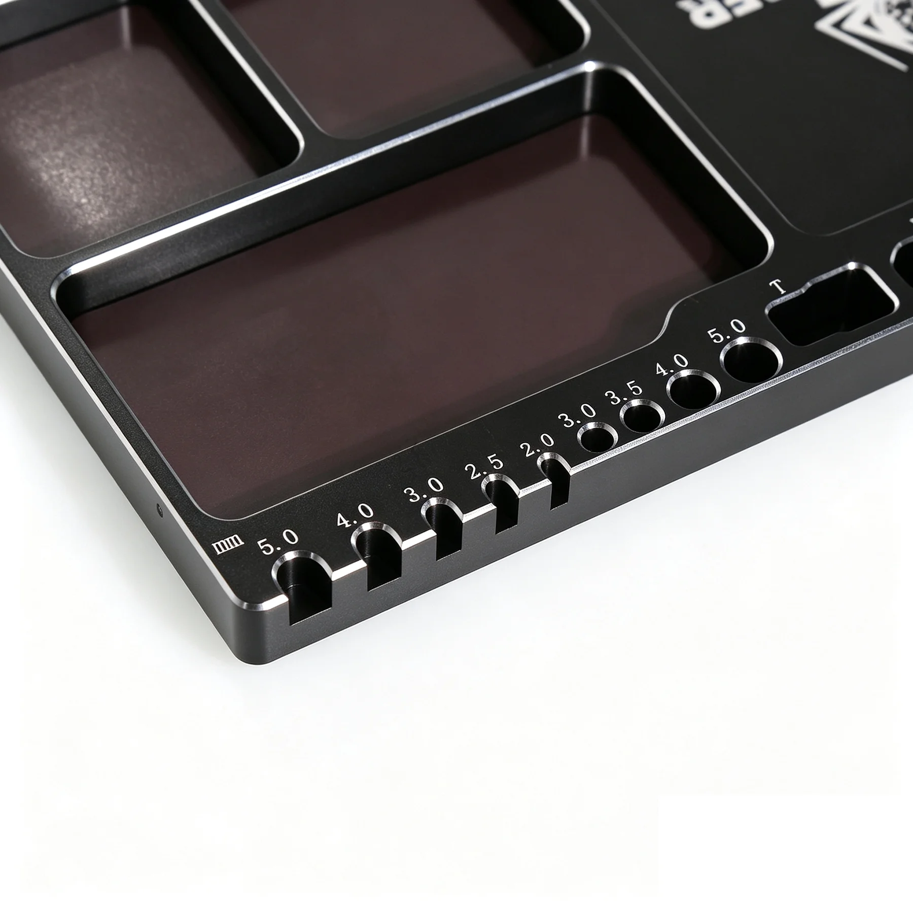 RC Magnetic Tray High Strength Aluminium Alloy Magnetic Screw Tray with Magnetic Pad for RC Model Toy Repair Magnetic Mat view 5