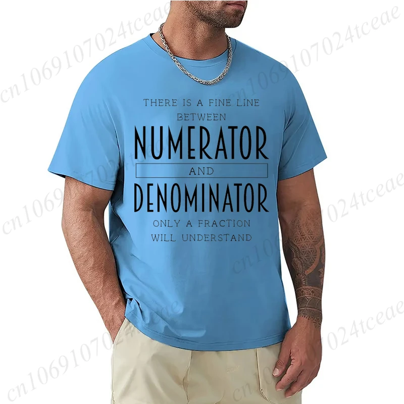 Summer Men's Short Sleeved T-Shirts Funny Math Teacher Printed Tees Casual for Men T-shirt Mathematics Geek Male Shirts Tops