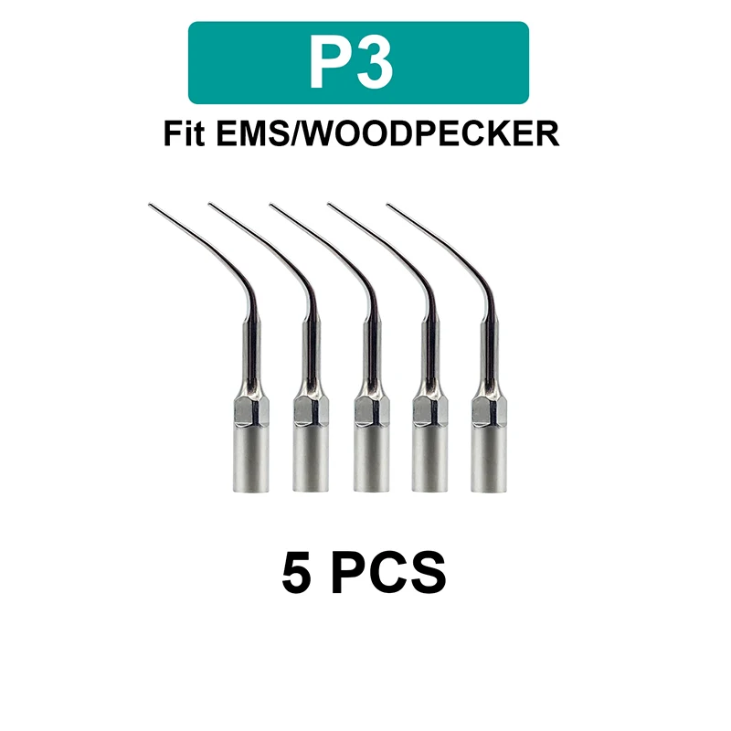 5pcs Dental Ultrasonic Scaler Tip Tooth Cleaning Machine Cutter Head Scaler Tips Periodontics Endodontics Endo Perio