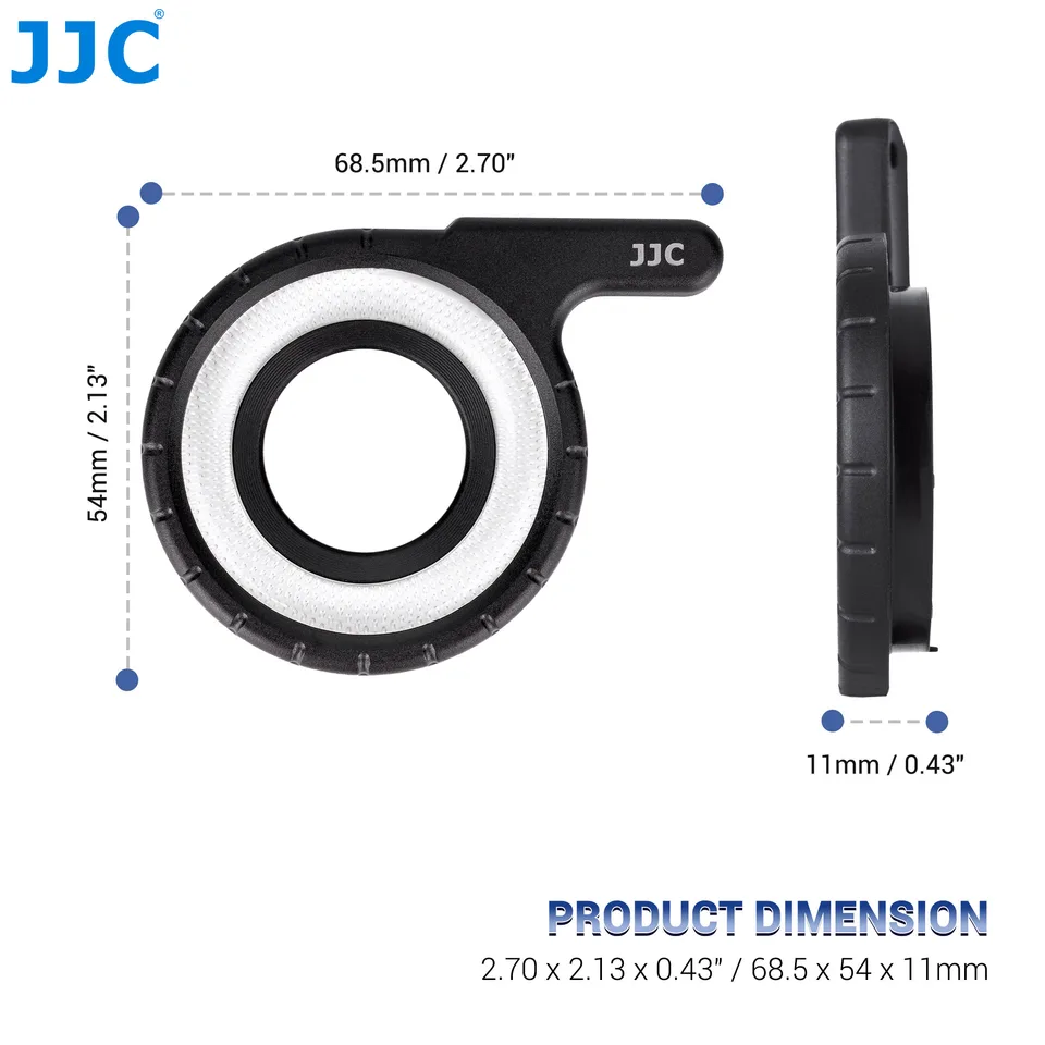 JJC フラッシュディフューザー LED ライトガイドマクロリング