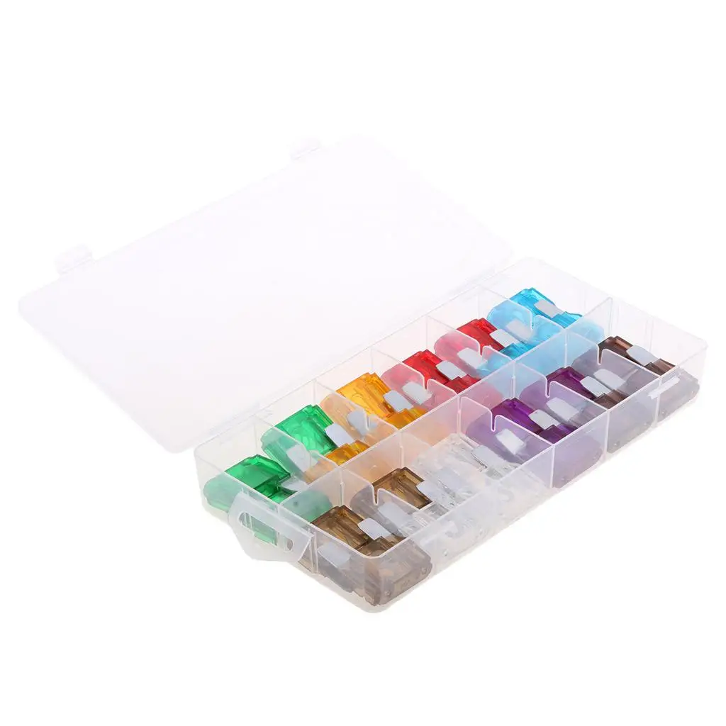 24pcs Maxi Fuse Assortment Kit Color Coded Auto Blade Fuses for High Current Applications in Cars Boats