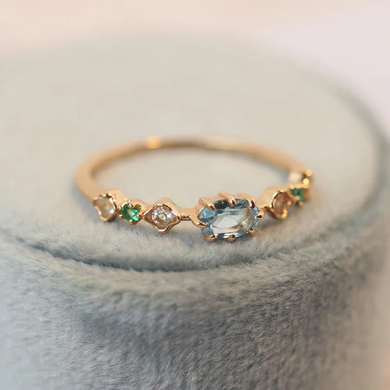 VENTFILLE 925 Sterling Silve kryształowy pierścionek dla kobiet Girl Gif elipsa projekt wszechstronny modny świecąca biżuteria Dropshipping