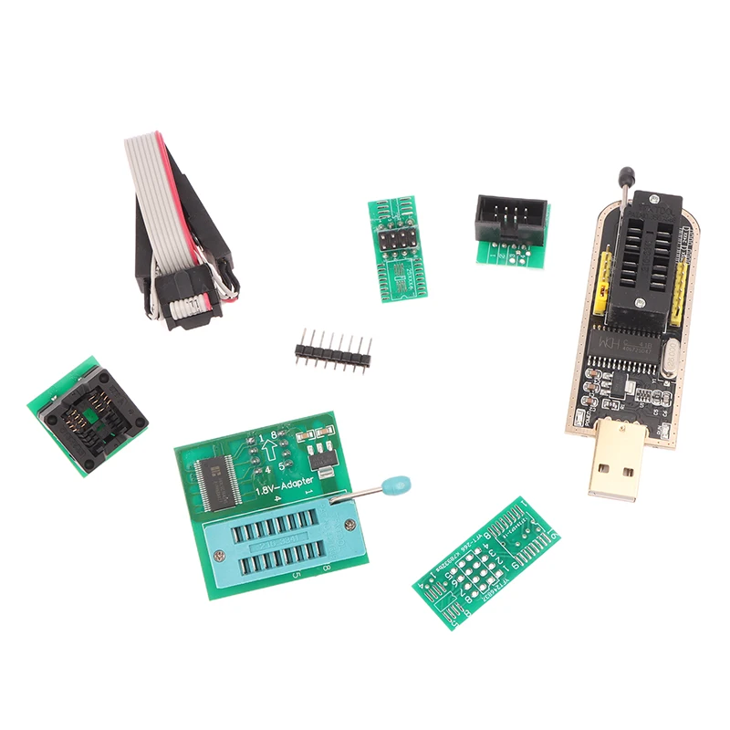 Ch341b 24 25 séries eeprom flash bios módulo programador usb soic8 sop8 clipe de teste para eeprom 93cxx/25cxx/24cxx kit diy