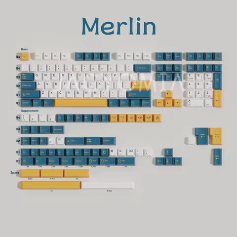 GMK Merlin 173 Keys/set Cherry Profile Double Shot For MX Switch Mechanicla Keyboard Cherry Keycap HHKB EU Layout Custom DIY