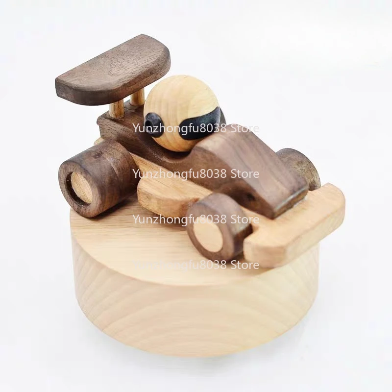 

Black Walnut Beech Solid Wood Toy Model Toy Car, Christmas Children's Gift