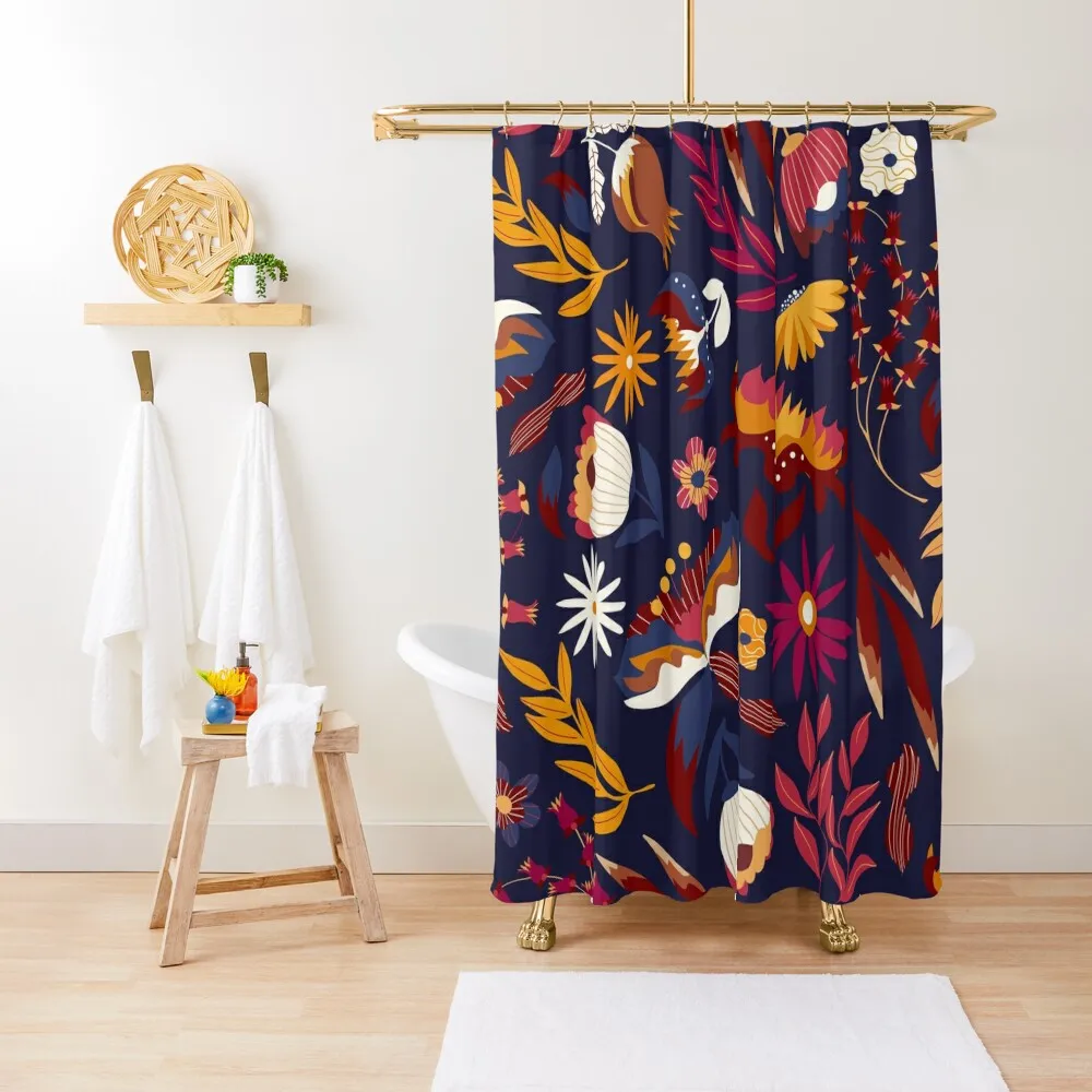 

Fall Exotic floral Pattern Shower Curtain Window Shower Set For Bathroom Modern Showers For Bathroom Bathroom Decor Curtain