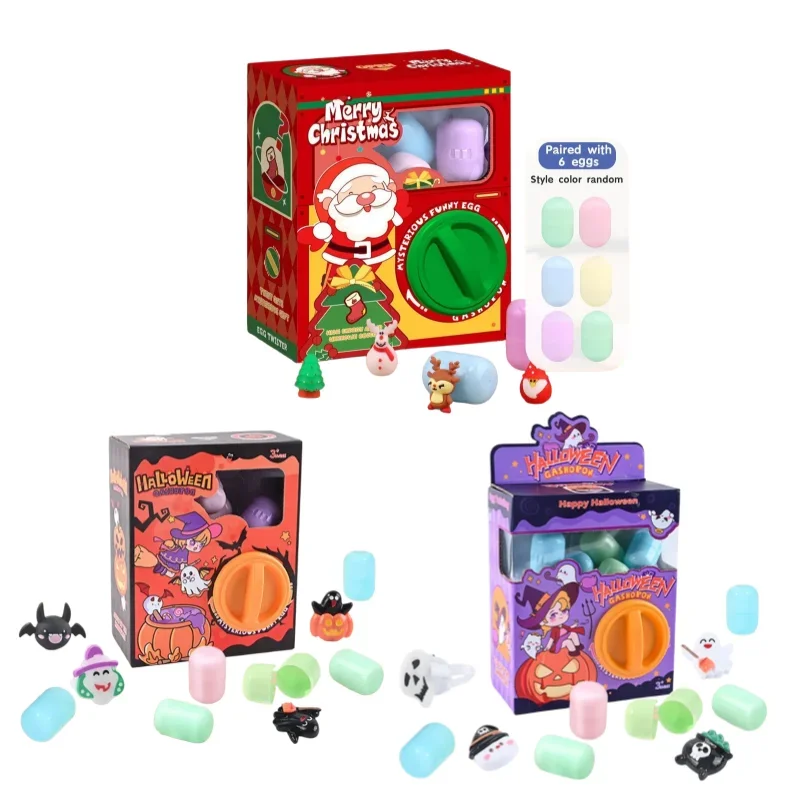 

Игрушка-машина Gacha, кукольная клипса-машина, мини-слепая коробка-сюрприз, рождественский подарок для мальчиков и девочек, с 6 случайными матчами Gacha