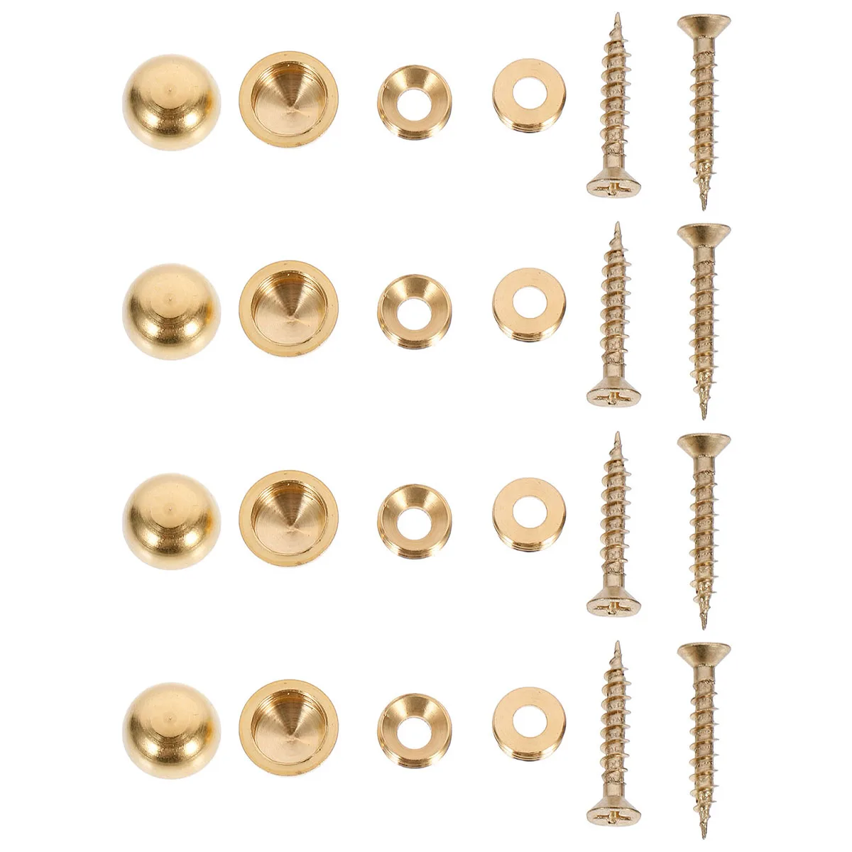 

16Pcs Durable Copper Nails for Glass Furniture Precision Made Stable Reliable Clear Screw Thread Matching Caps