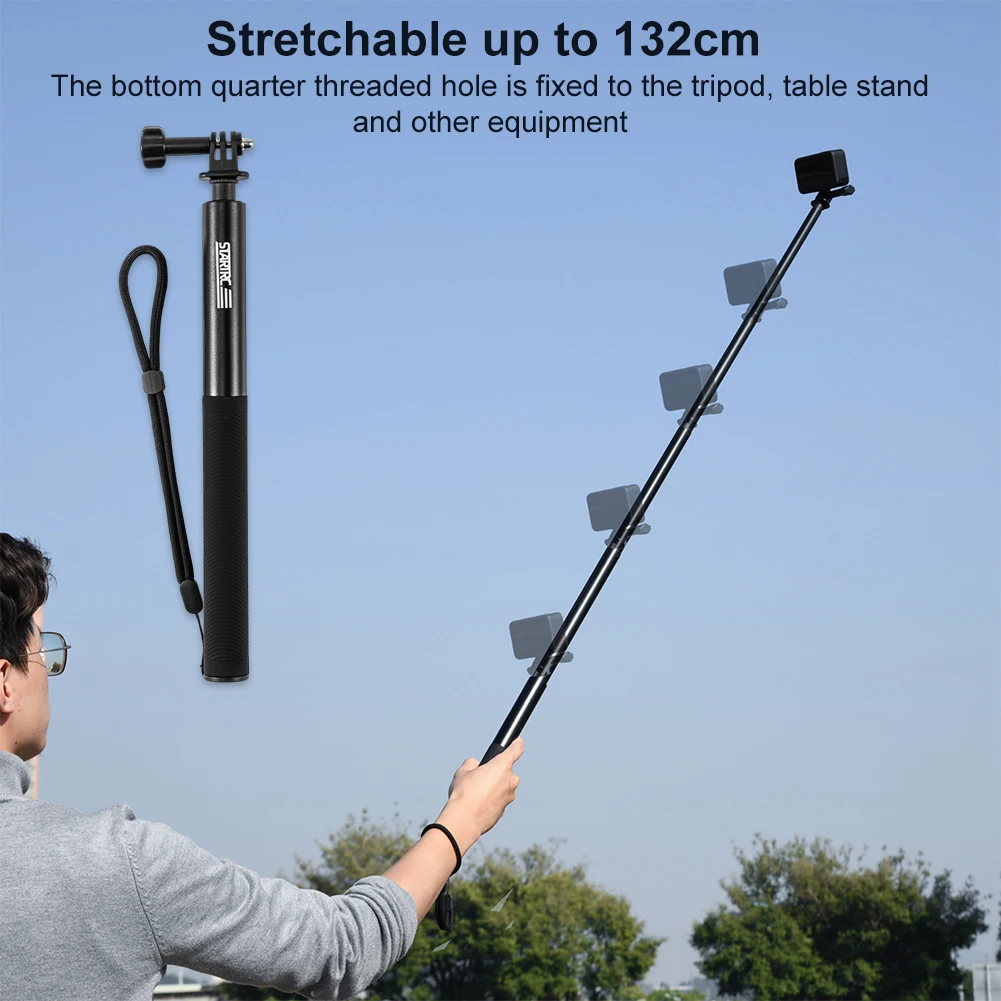 Handheld Extendable Selfie Stick Portable Vlog Selife Stick Stand for DJI Pocket 3/insta360 X4/Go Pro