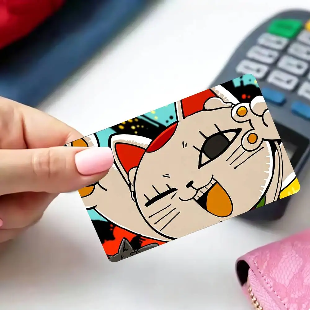 CUTE D-Dandadan T-Turbo G-Granny   4pcs 1Set Card Stickers Small Waterproof Chip 4PCS Card Sticker Anti-Scratch