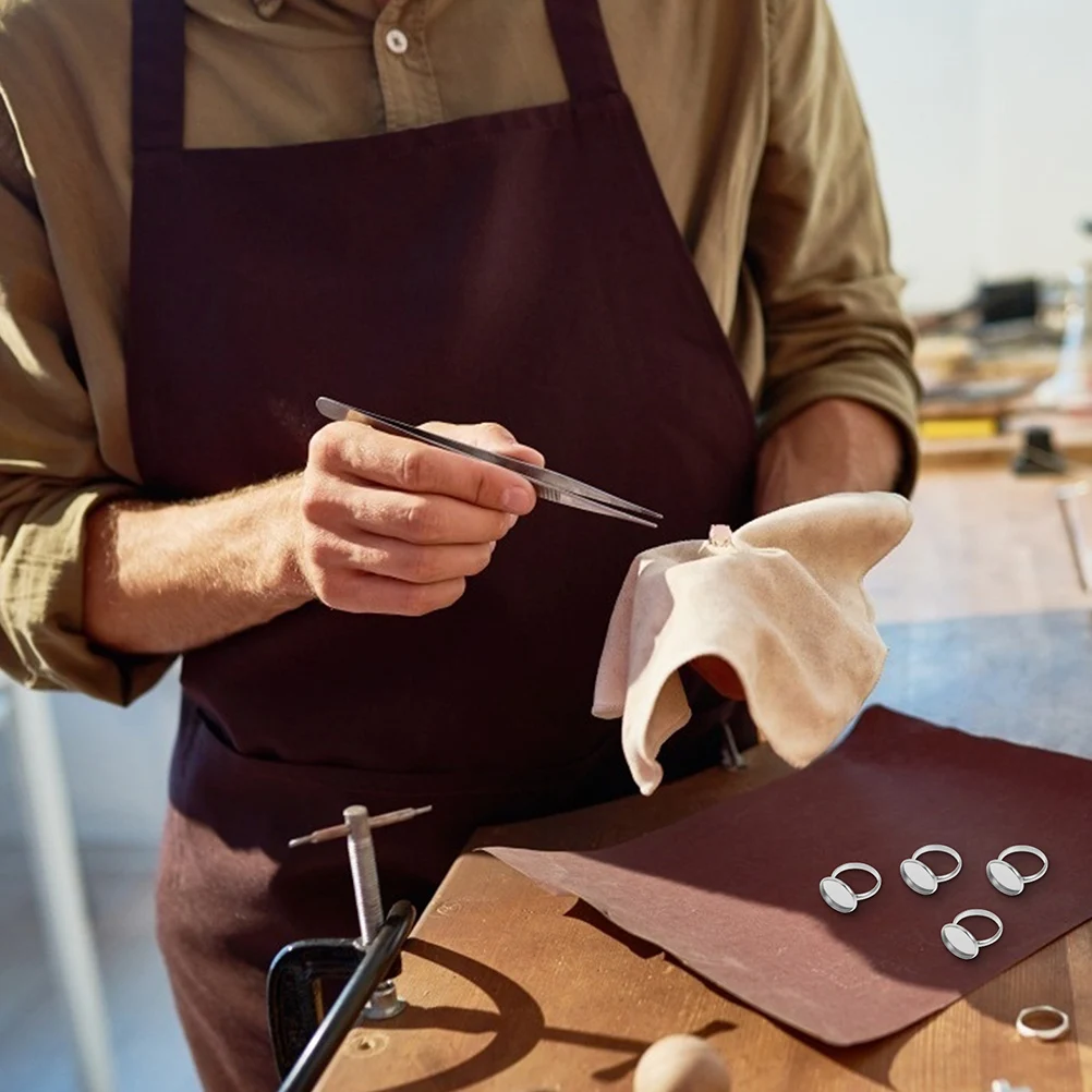 10 قطعة من الفولاذ المقاوم للصدأ قاعدة حلقية قابلة للتعديل أداة صنع المجوهرات القوية نتائج حلقة ذاتية الصنع لصياغة تصاميم فريدة من نوعها