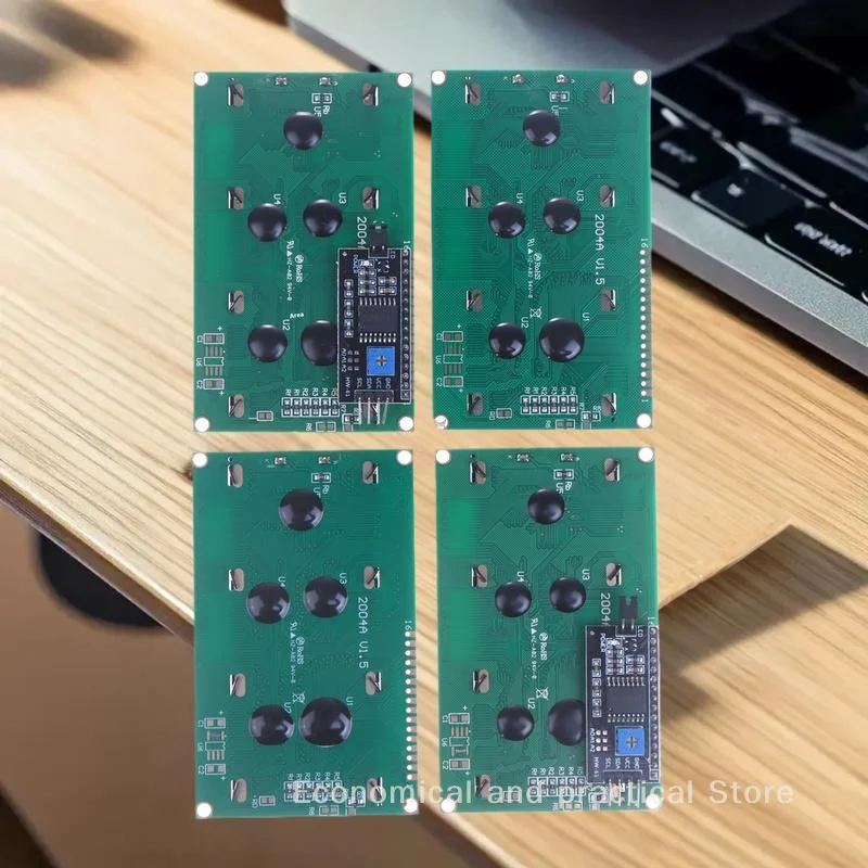 Modul Tampilan LCD 2004 Layar Biru Hijau untuk Karakter 16X2 20X4 R3 Mega2560, Antarmuka I2C PCF8574T