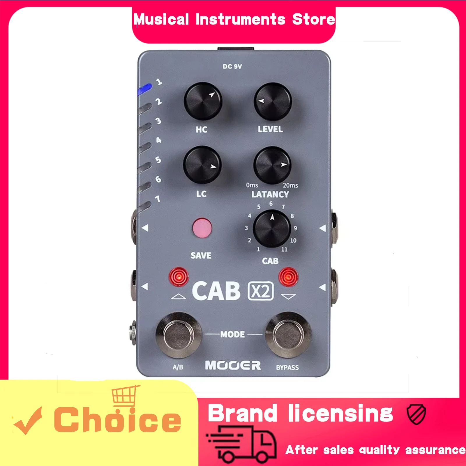 

Гитарная педаль эффектов MOOER CAB X2: Стерео-имитация кабинета, 14 пресетов, 11 заводских IR, двухканальный симулятор кабинета, аксессуары и запчасти для гитар