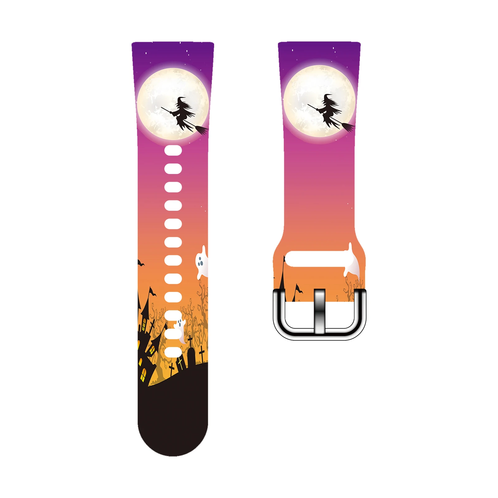 

Helloween Series Printed Strap for Fitbit Sense 2/1 Watchband Replaceable Bracelet for Versa 4/3 Watch Band for Women as a Gift
