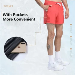 Men's Running Short Men Sports Shorts Fitness Gym Basketball Shorts Summer Quick Dry Sport Shorts with Pockets Solid Mini Pants