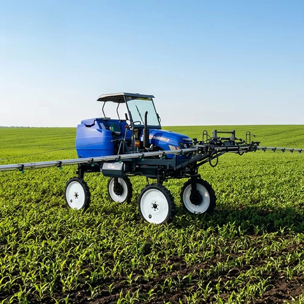 Self-Propelled Boom Sprayer Flexible Steering High Ground Clearance 13m Wide 50HP Trigger Sprayer High Productivity