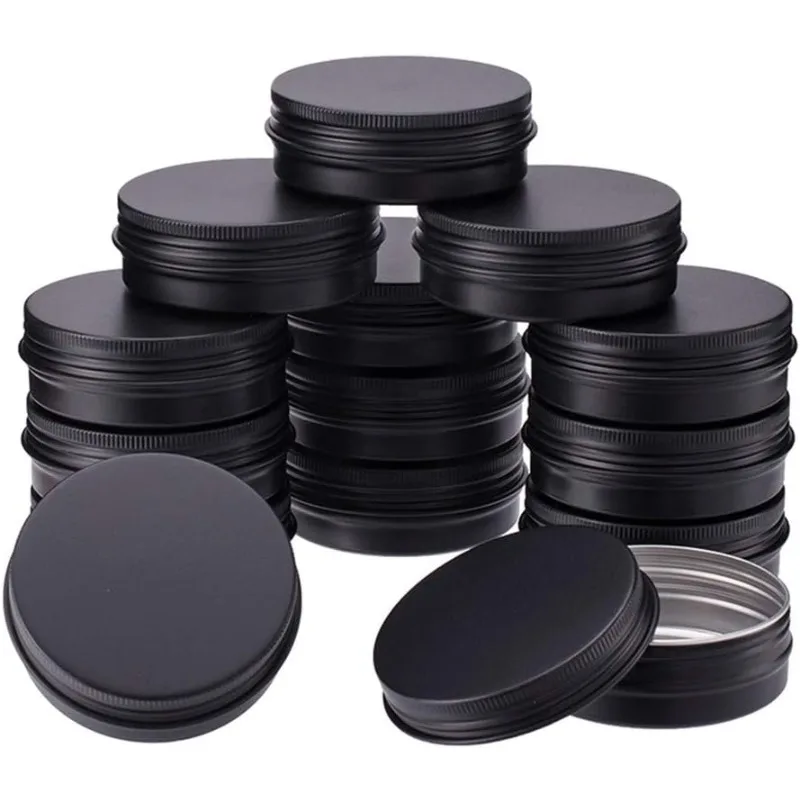15er Pack 2 Unzen Blechdosen Schraub verschluss runde Aluminium dosen Schraub behälter Dosen mit Deckel-ideal für die Aufbewahrung von Gewürzen Bonbons Tee