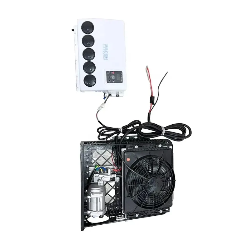 Truck Van Cab 12v Truck Parking Cooler AC Kit 12v Compressor Electric Tractor Cab Air Conditioning