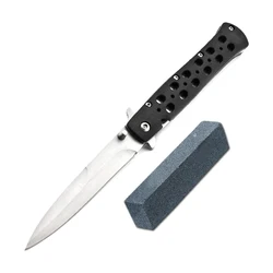 Mengoing 26S Ti-Lite Cold Tactical Self-Defense Folding Blade Knife Comfortable Steel Handle Survival Pocket Tool Knives