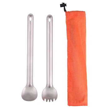 Titanium Long Handle Spork 1
