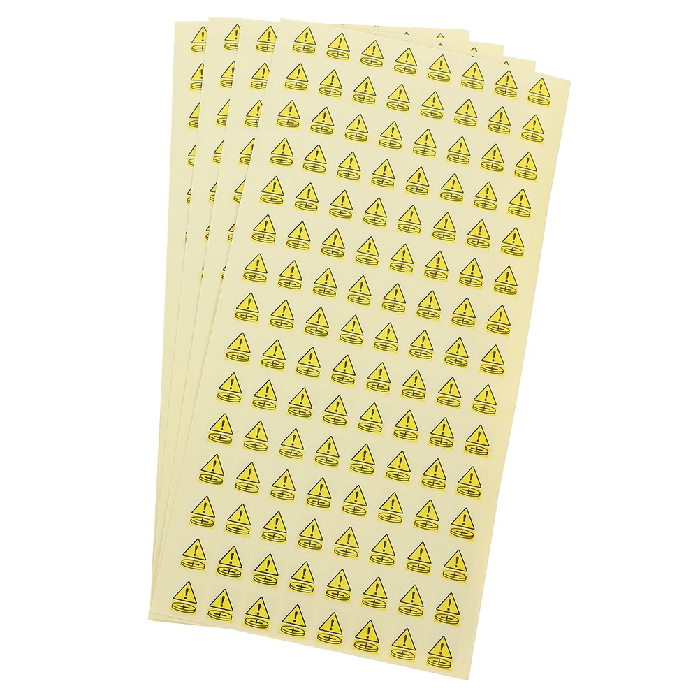 500pcs Warning Labels Self-Adhesive Safety Stickers Peel Stick Alert Markers For All Types Strong