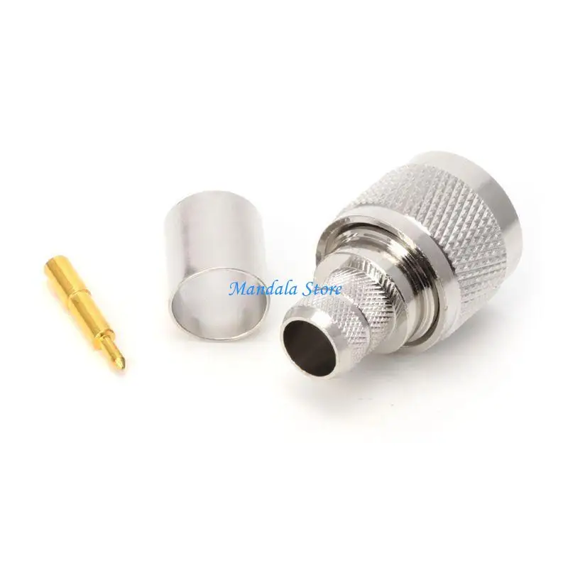 

U2JC 1 Set N Type Crimp Plug RF Connector Coaxial Converter Adapter For LMR400 RG8