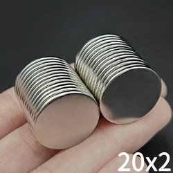 5/10/20/50Pcs 20x2 Neodymium Magnet 20mm x 2mm N35 NdFeB Round Super Powerful Strong Permanent Fridge Magnetic imanes Disc 20*2