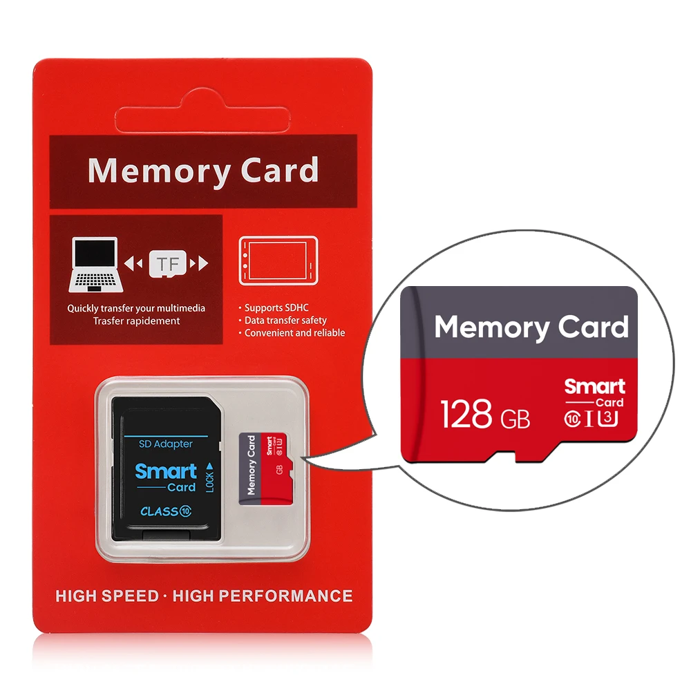 Carte mémoire Mini SD haute vitesse 128 Go 64 Go Classe U3 10 Micro TF Flash USB Pen Drive 1 Go 2 Go 4 Go 8 Go 16 Go 32 Go pour Smartphone