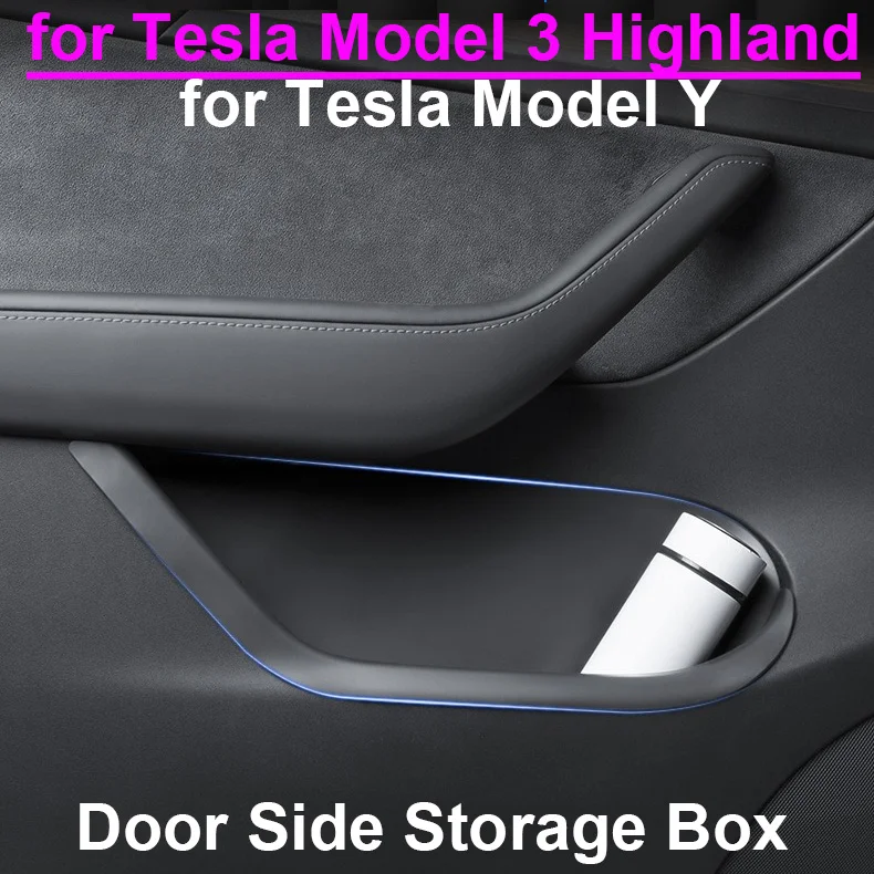 

Для Tesla Model 3 Highland 2024, дверной органайзер для хранения, модель Y 2023, мягкие силиконовые дверные боковые вставки, фотоэлементы, защита ФЛОК