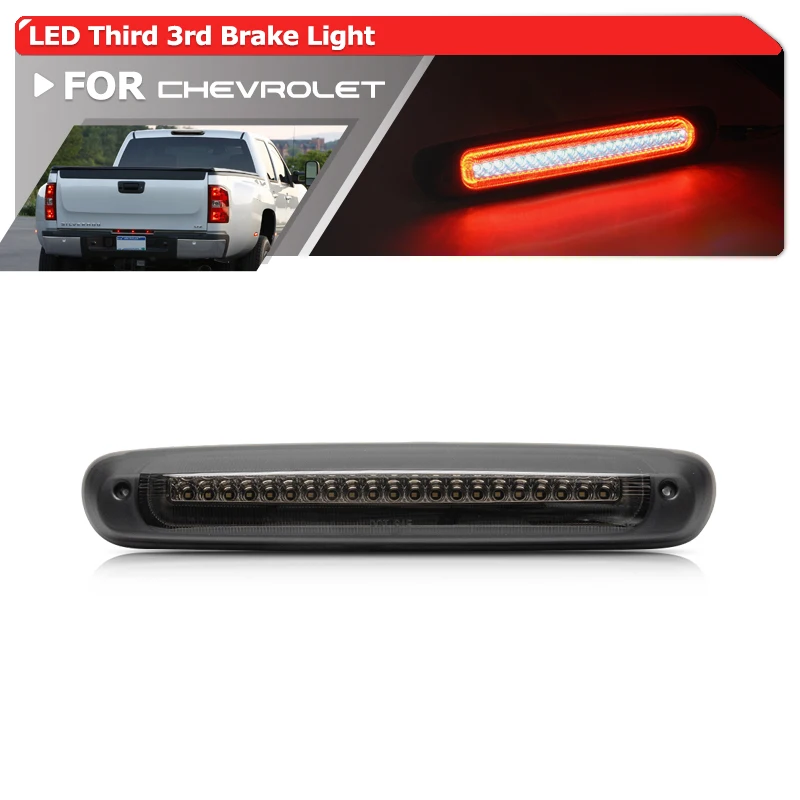 

Smoked Led High Mount Third Brake Light For Chevy Silverado/GMC Sierra 1500/1500HD 2500/2500HD 3500/3500HD For Hummer H3T 09-10