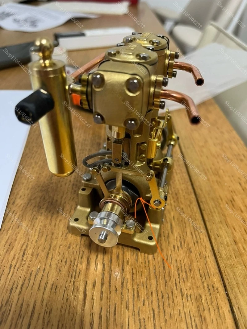 Twin Cylinder Miniature Steam Engine Model For Ship Train Mechanical Home Decoration Collectibles