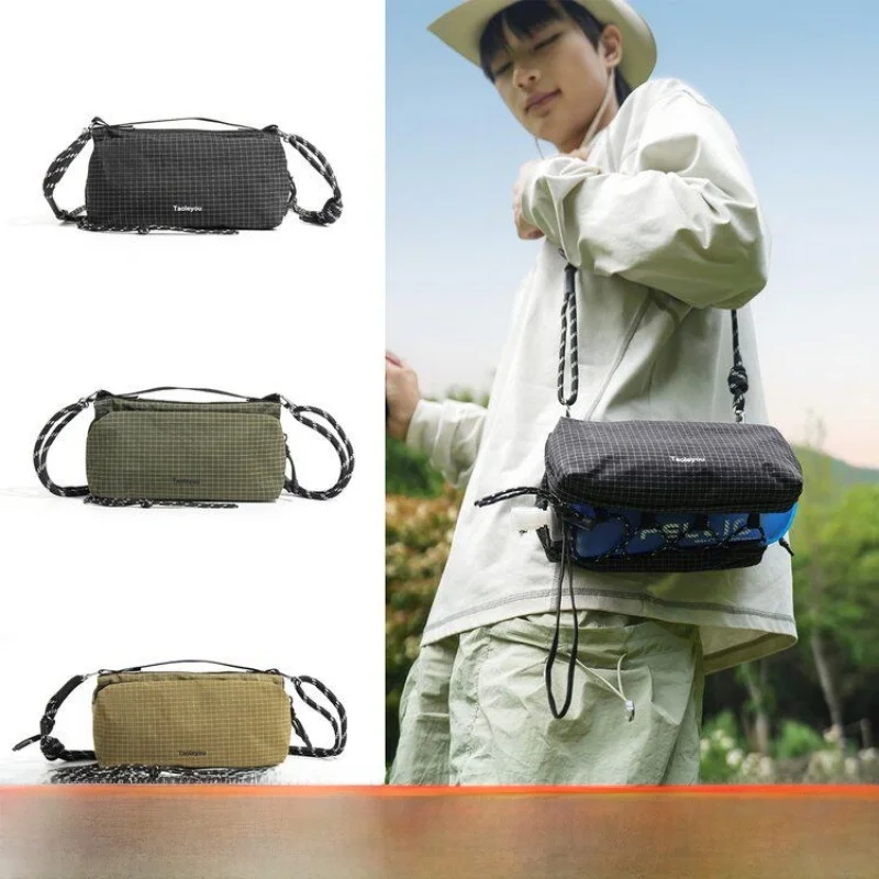New Style Grid Pattern Commuter Water Bottle Crossbody Bag Handbag Sporty Single Shoulder Small Bag for Men And Women