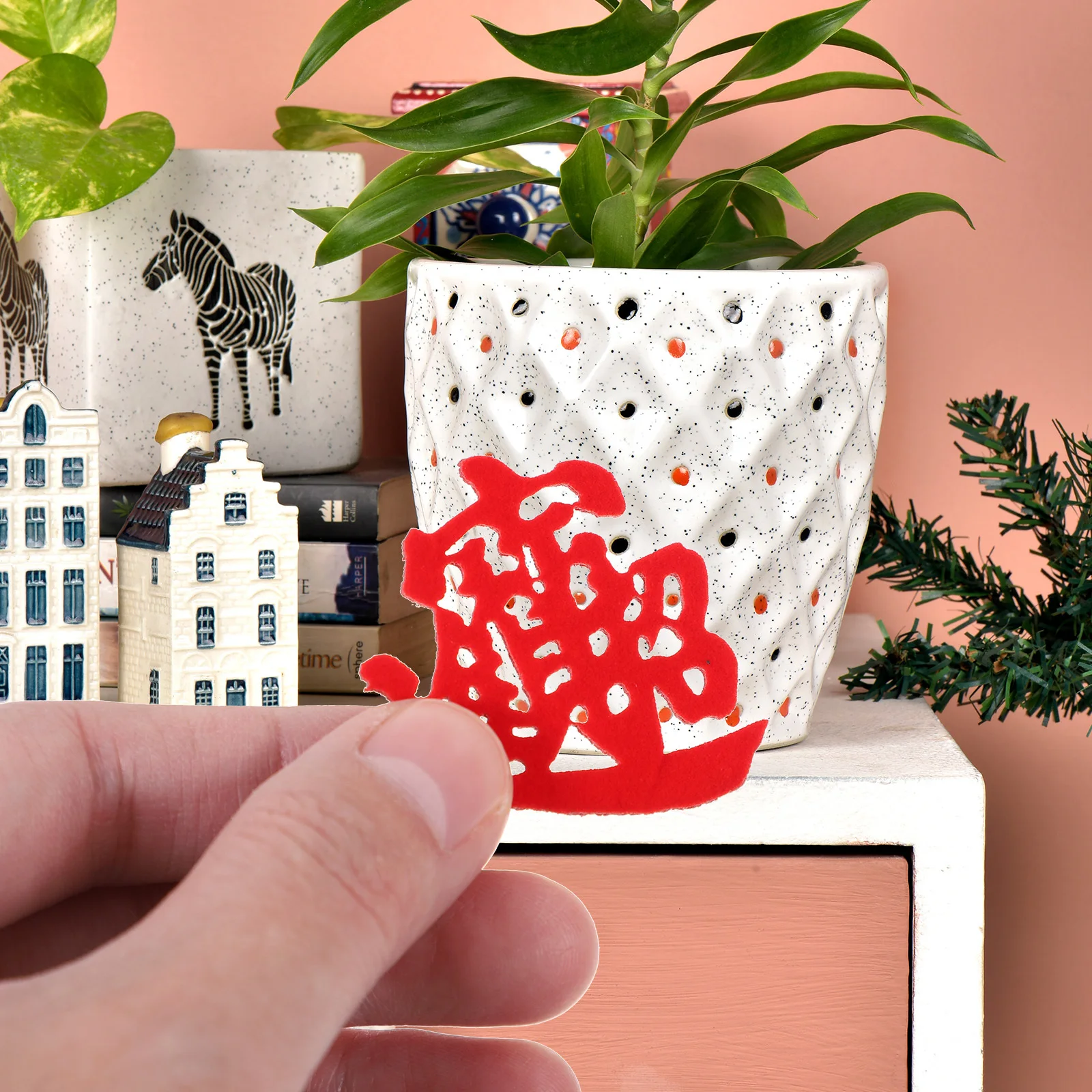 

100Pcs Chinese Fortune Blessing Confettis Wedding Table Scatter Decorations New Year Party Decoration Supplies