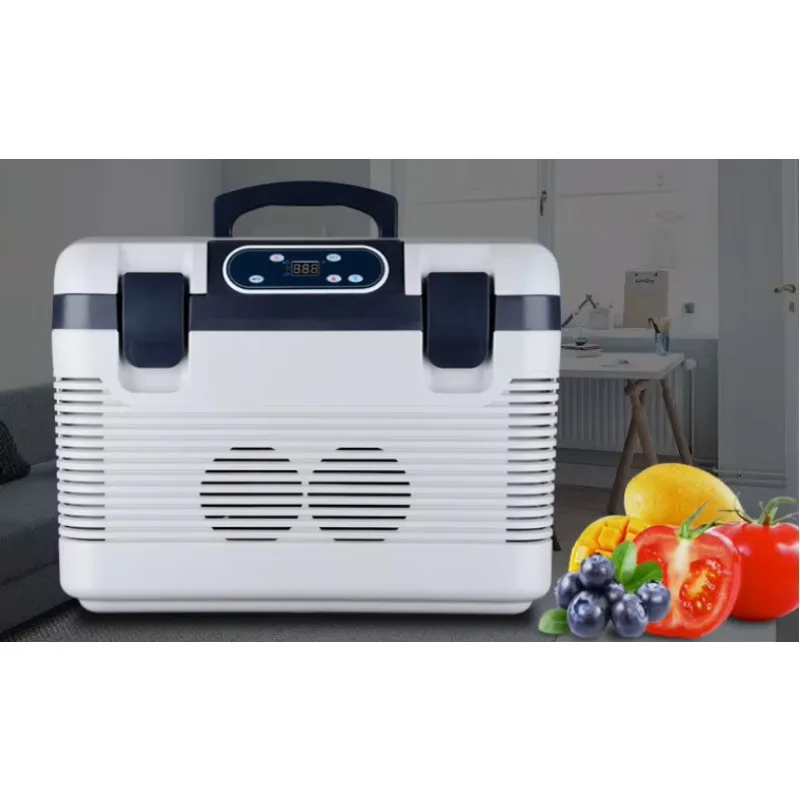 توم Auto14L ثنائي النواة مبرد ثلاجة السيارة الصغيرة وسخان مع مقبض مبرد ثلاجة السيارة والمكتب المنزلي