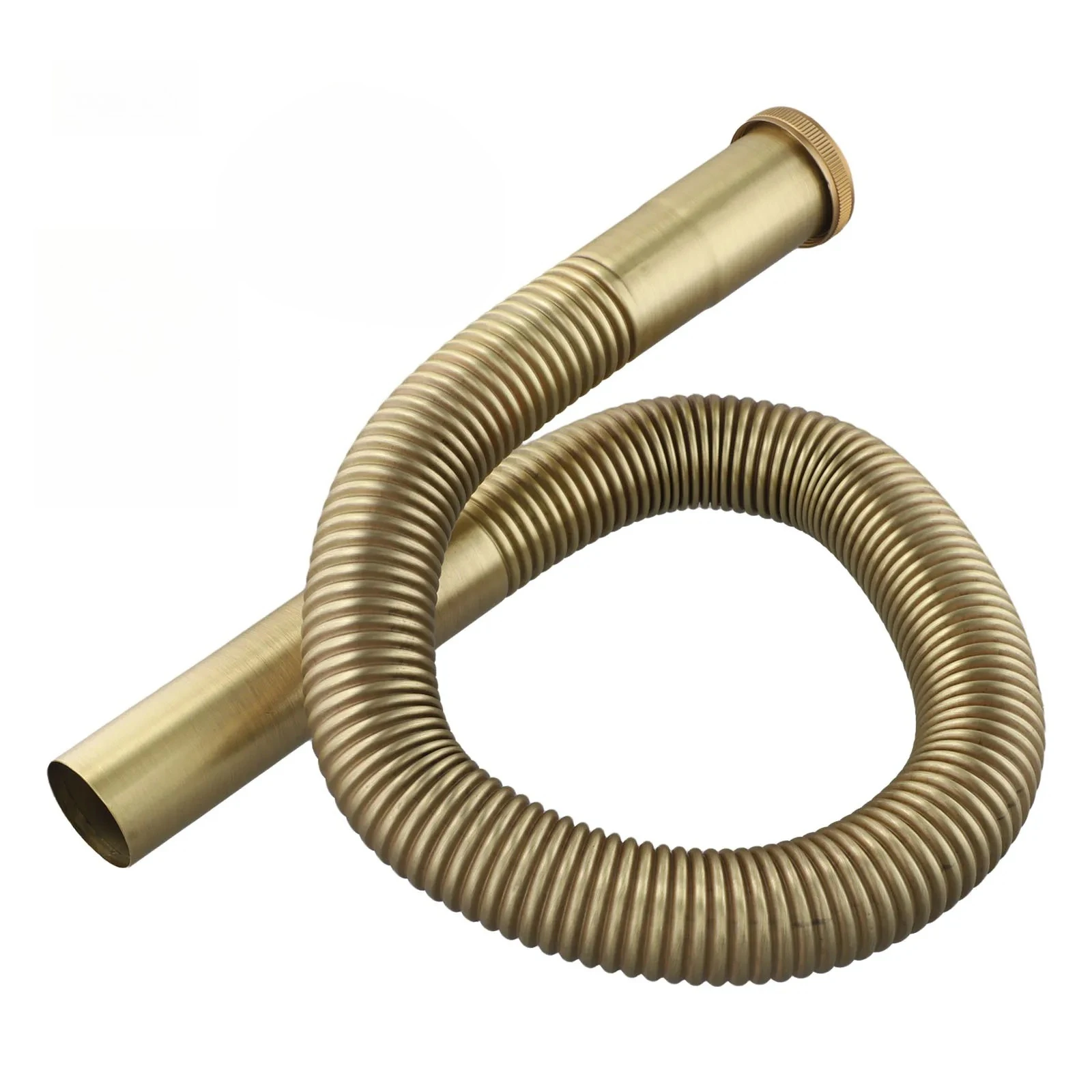 Scalable Length 80cm Big Head 32mm Brass Hose Siphon Compatible With Standard Sink Systems Bathroom Kitchen Basin