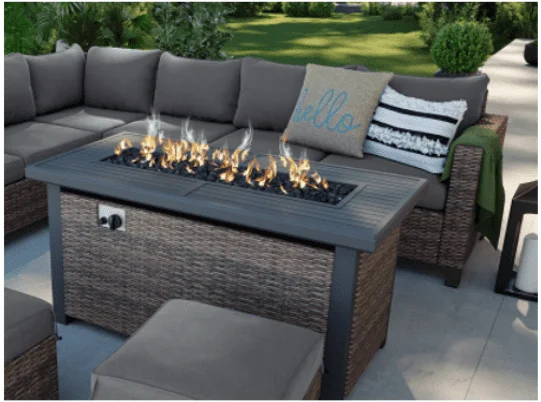 

Modern Outdoor 50 inch Gas Burning Fire Pit Table for Garden Patio Balcony