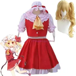 Game Touhou Project Shrine Maiden Flandre Scarlet Furandōru Sukāretto Cosplay Costume Wig Anime Sexy Woman Halloween Suit