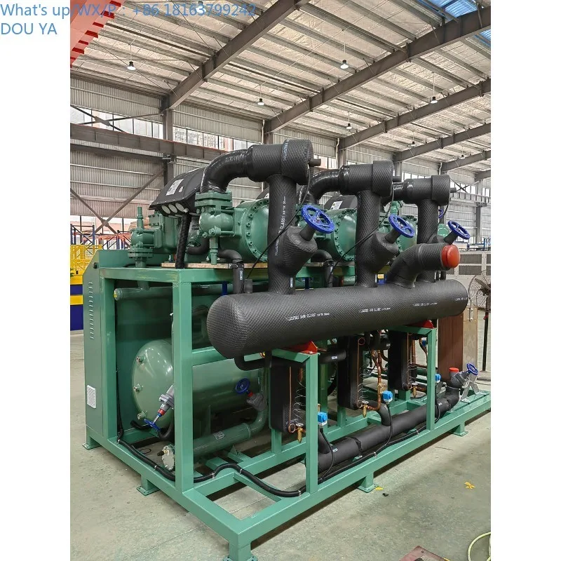 XMK 375HP Unidad de condensación súper grande Alta confiabilidad Compresor de tornillo de 522 kW HSN8571-125 Sala de almacenamiento -40 Sala fría de explosión en espera