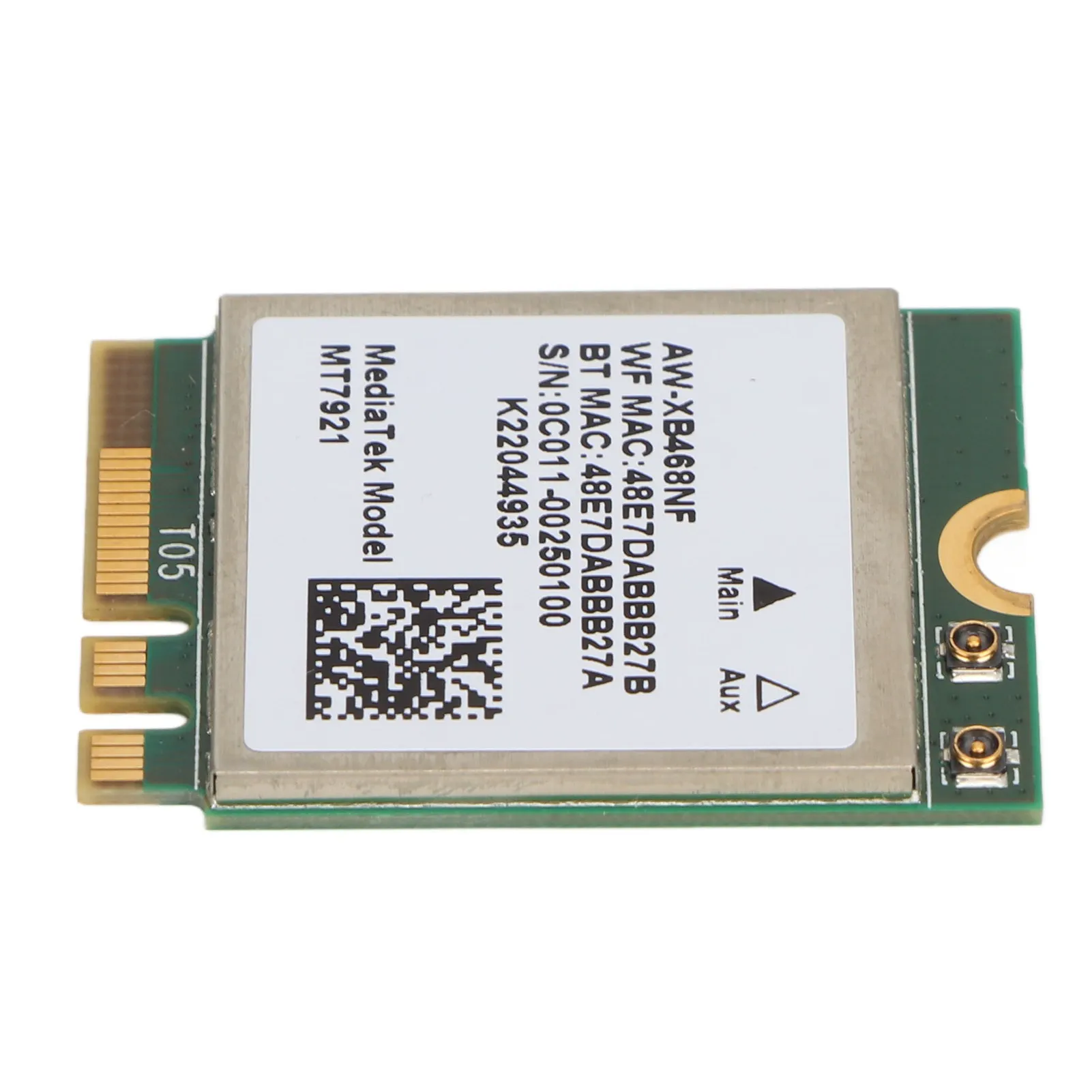 MT7921 NGFF M.2 Network Card Bluetooth 5.2 1800Mbps 2.4Ghz 5Ghz Dual Band WiFi Wireless Network Card for Windows 10 11