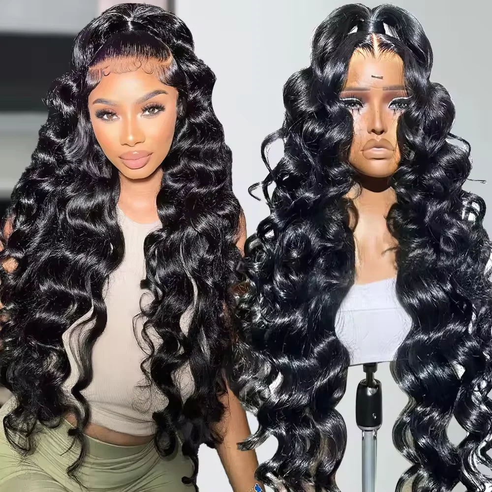 

100% Human Hair Brazilian Loose Waves Wig Human Hair 13x6 HD Lace Frontal Wig Water Wave Human Hair Wig 13x4 Lace Front Wigs