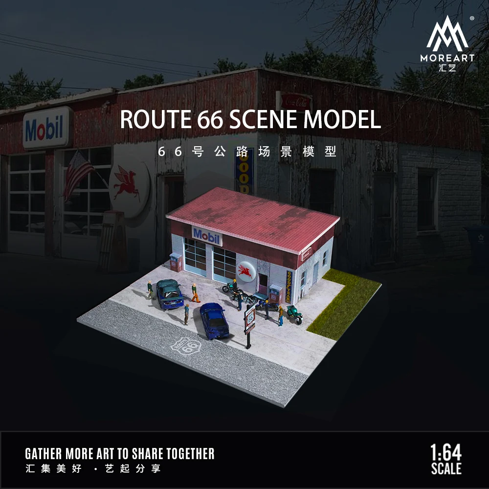 

MoreArt&TimeMicro 1:64 Route 66 light version assembly scene-in stock