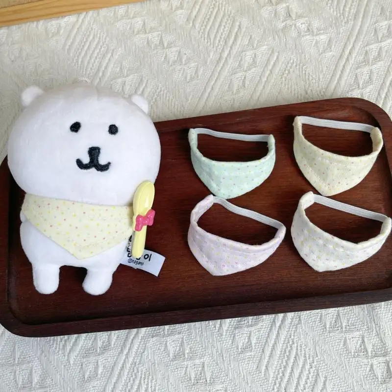 Leuke Mini Speeksel Handdoek Poppenkleertjes Geschikt Voor 10cm Katoenen Pop Driehoek Sjaal Decoratie