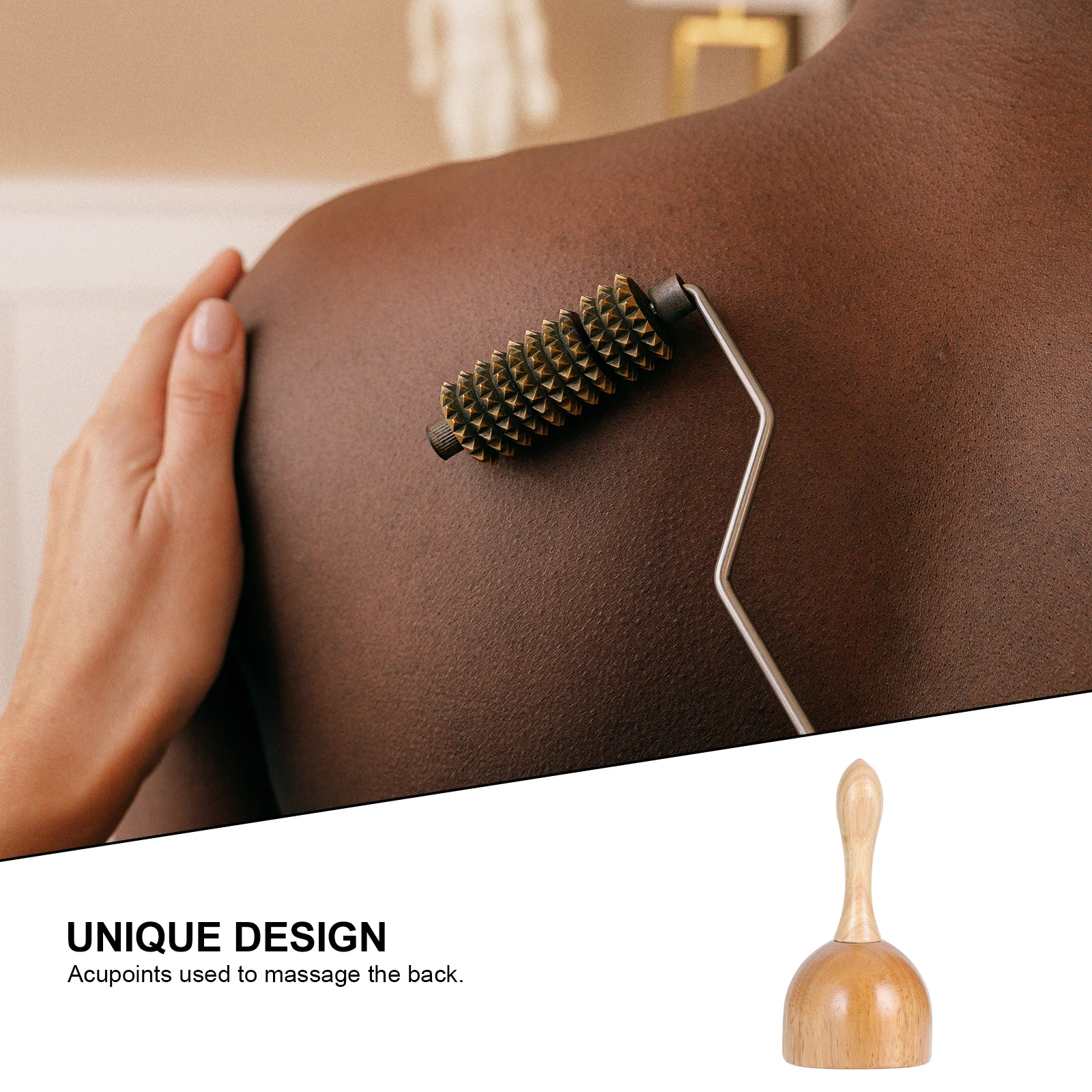 

1pc Massage Comb For Scalp Natural Beech Wood Handheld Massager Stress Relief Tool Head Massage Comb Home Use Acupuncture