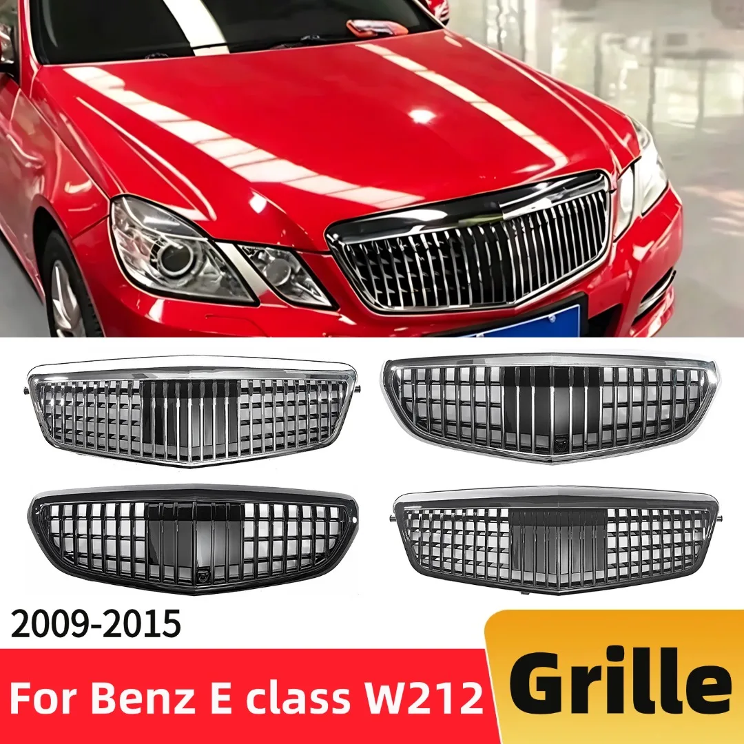 Front Inlet Grille Bumper Grill Mask Grid Middle Mesh Tuning Accessories Glossy Black For Mercedes Benz E Class W212 2009-2015