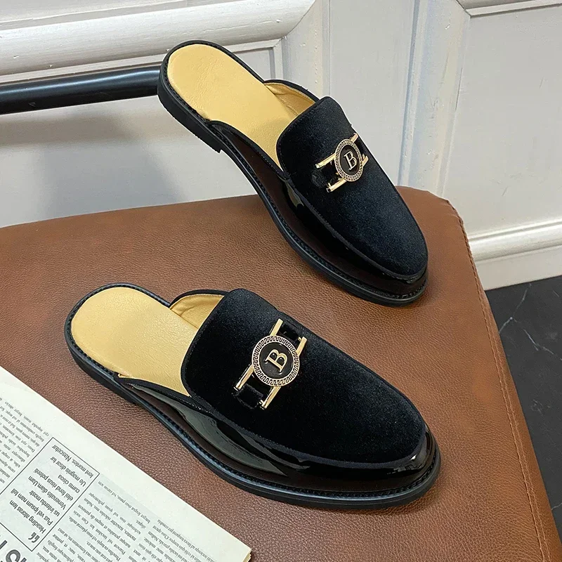 

New Black Mens Sandals Dress Shoes Business Men Summer Sandals Men Shoes